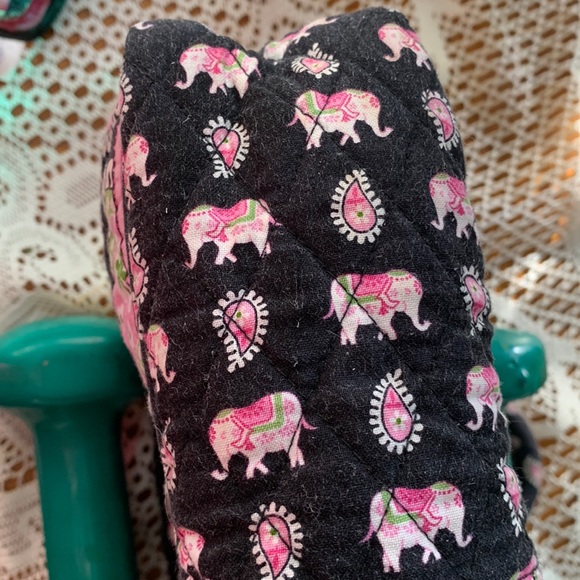 Vera Bradley Pink Elephant Shoulder Tote - Picture 8 of 12
